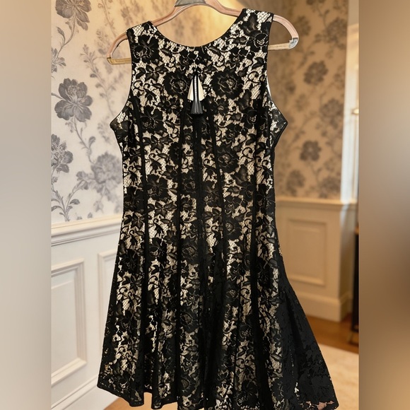 Danny & Nicole Dresses & Skirts - Danny & Nicole Black Over Lace Dress Black / Cream